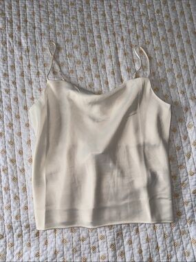 Cream Cami Cowl neck Tank Top
